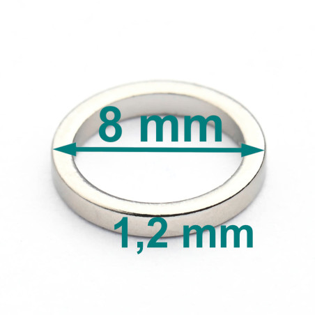 D8 x d6,3 x 1,2 / N35 - Neodym Magnet (NdFeB)