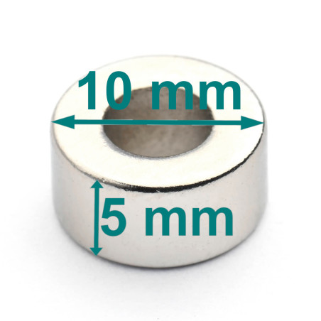 D10A x d5 x 5 / N35H - Neodym Magnet (NdFeB)