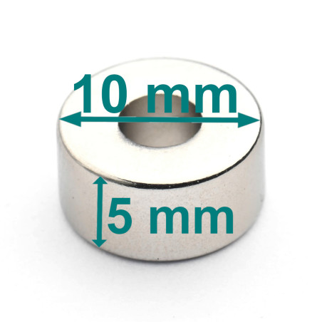 D10 x d4 x 5 / N38 - Neodymový magnet (NdFeB)