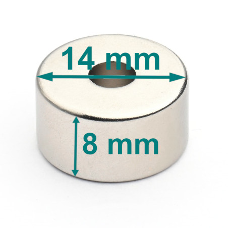 D15 x d4,55 x 8 / N38 - Neodym Magnet (NdFeB)