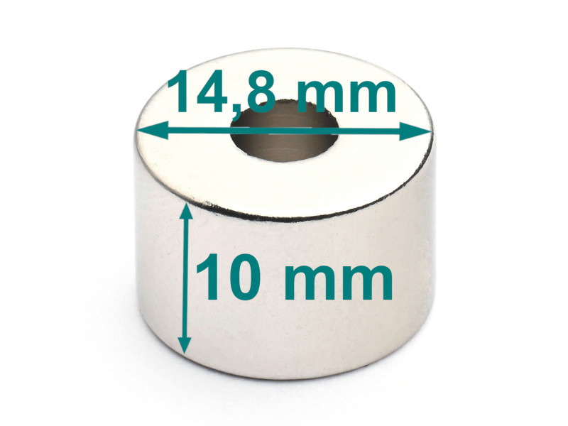 cylindrical magnet with a hole
