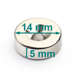 Neodymium magnet to screw on