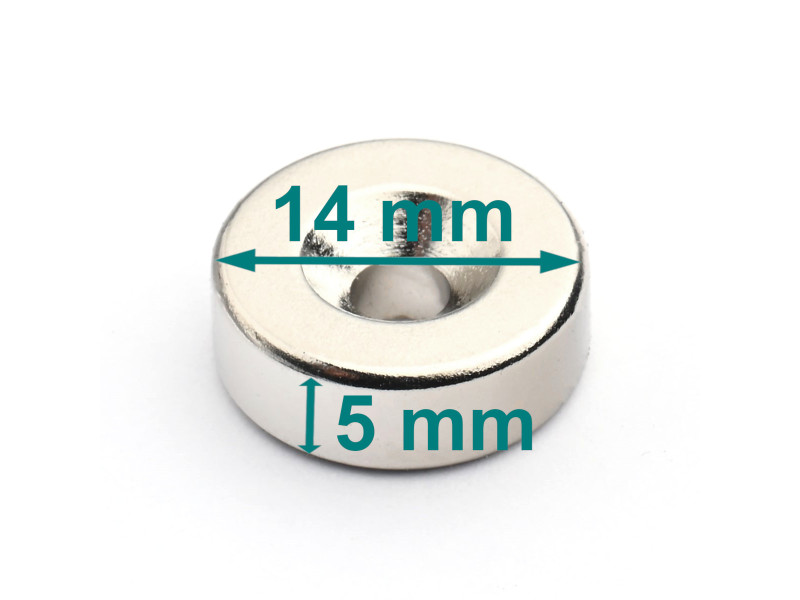 Neodymium magnet to screw on