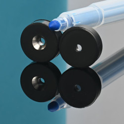 D19,5 x d7,2/3,6 x 6,5 / N42 - Neodímium mágnes (NdFeB) gumiban