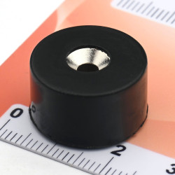 D19,5 x d7,2/3,6 x 11,5 / N42 - magnet de neodim (NdFeB) în cauciuc