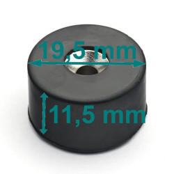 neodymium rubber coated magnet to screw on
