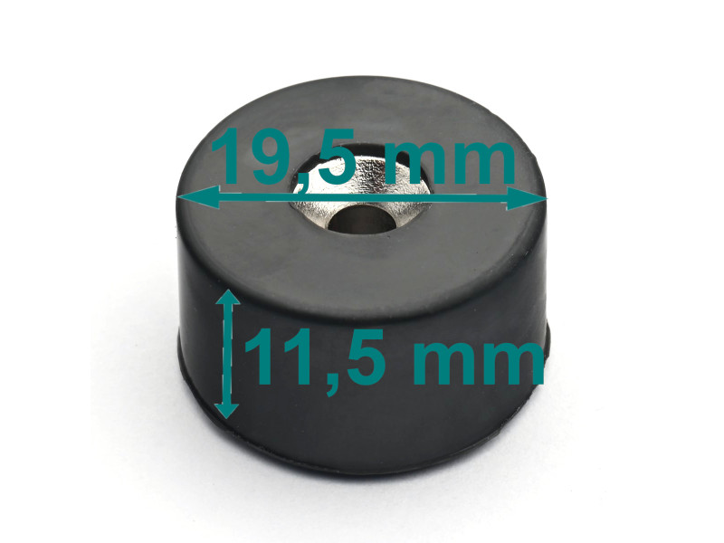 neodymium rubber coated magnet to screw on
