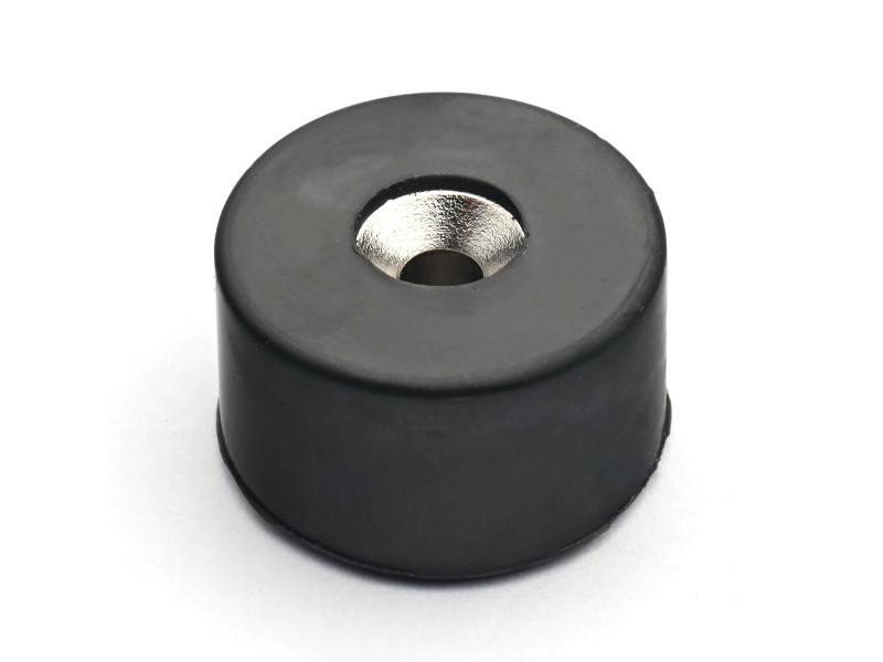 D19,5 x d7,2/3,6 x 11,5 / N42 - Neodymmagnet (NdFeB) i gummi