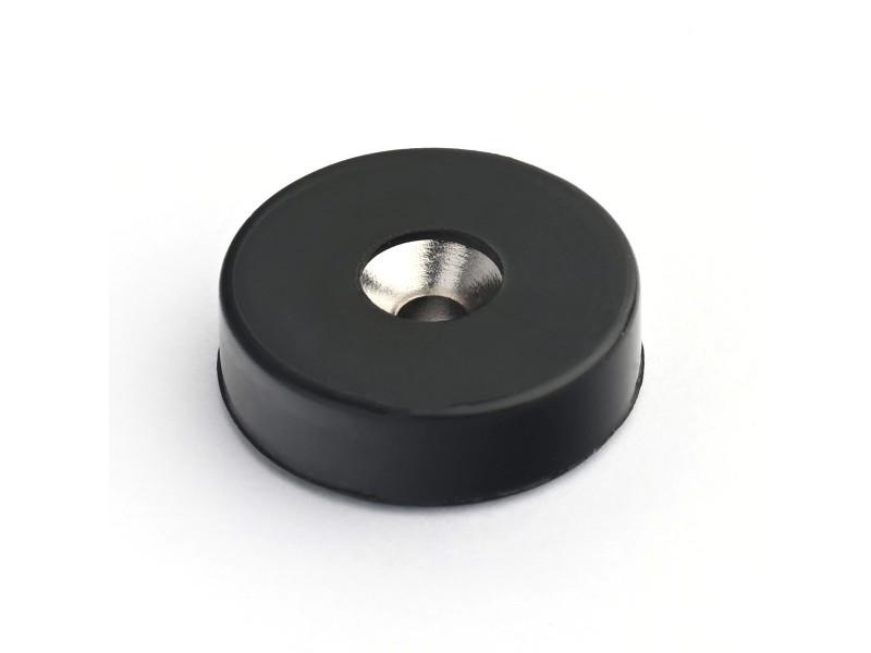 D21,5 x d7,2/3,6 x 6,5 / N42 - Neodymmagnet (NdFeB) i gummi