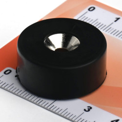 D26,5 x d10,5/4,3 x 11,5 / N42 - neodimov magnet (NdFeB) v gumi