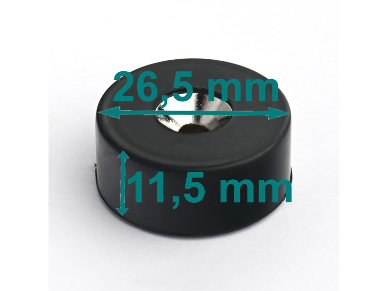 neodymium rubber magnet to screw on