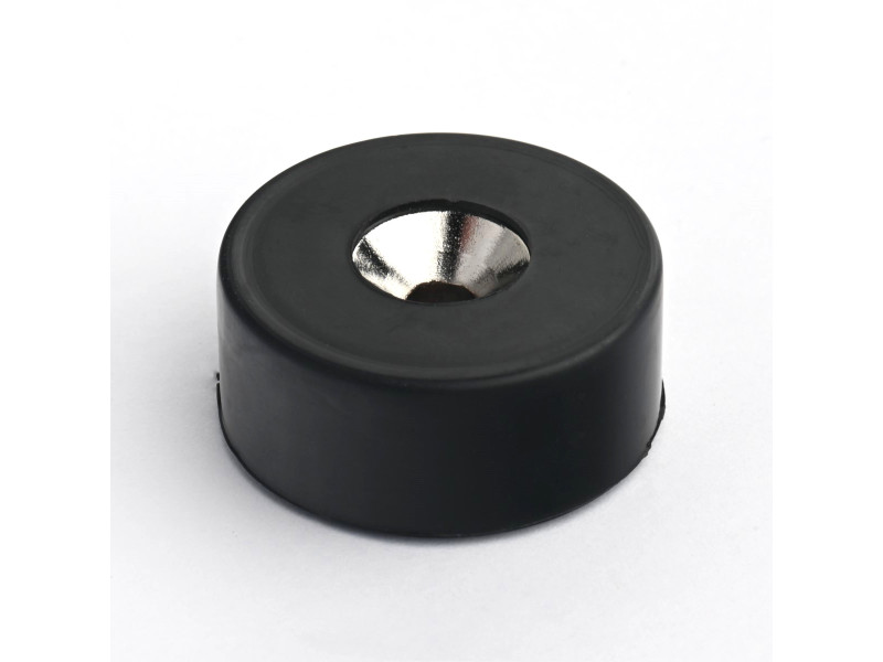 D26,5 x d10,5/4,3 x 11,5 / N42 - Neodímium mágnes (NdFeB) gumiban