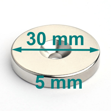 D30 x d10,5/4,3 x 5 / N42 - magnet de neodim (NdFeB)