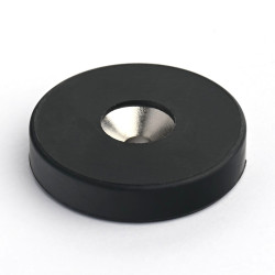 D31,5 x d10,5/4,3 x 6,5 / N42 - magnet de neodim (NdFeB) în cauciuc