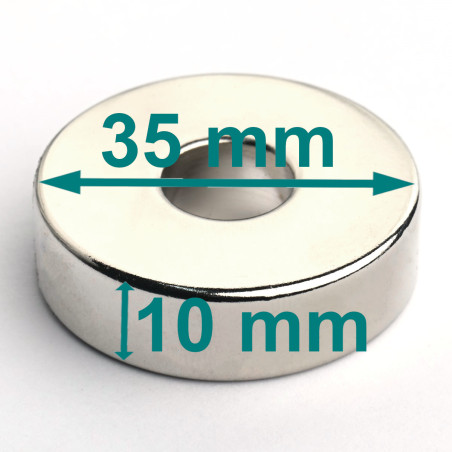 D35 x d12 x 10 / N38 - Neodymmagnet (NdFeB)