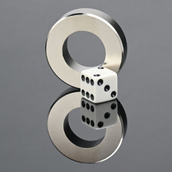 D40 x d22 x 10 / N38 - Neodímium mágnes (NdFeB)