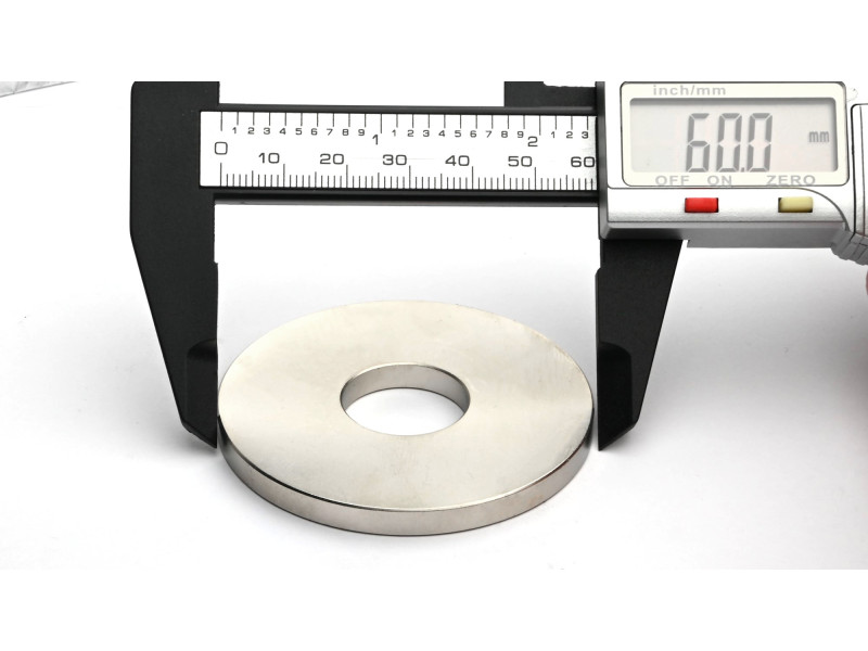 D60 x d20 x 5 / N38 - Neodimov magnet (NdFeB)