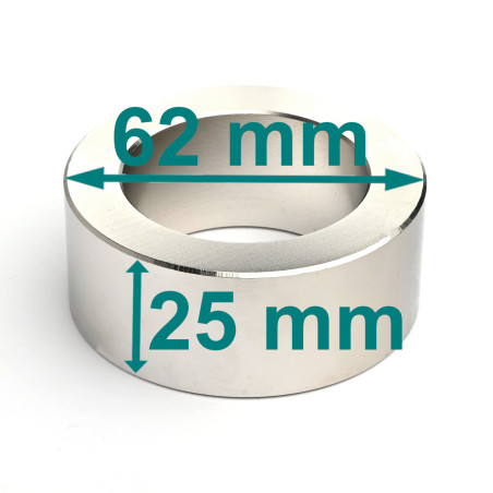 D62 x d42 x 25 / N38 - Neodymium magnet (NdFeB)