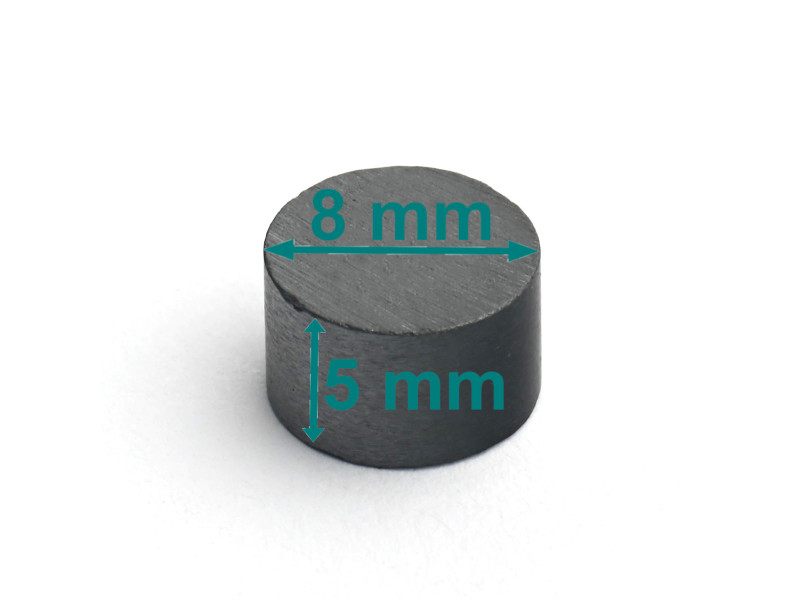 D8 x 5 / F30 - ferrittmagnet