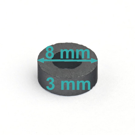D8 X d4 X 3 / F30 - feritový magnet