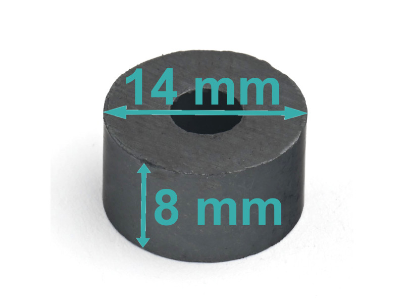 D14 x d5 x 8 / F30 - ferrit mágnes