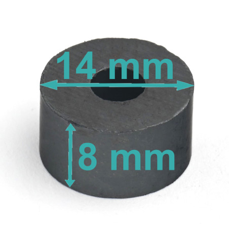D14 x d5 x 8 / F30 - ferritmagnet