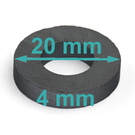 D20 x d10 x 4 / F30 - ferritmagnet