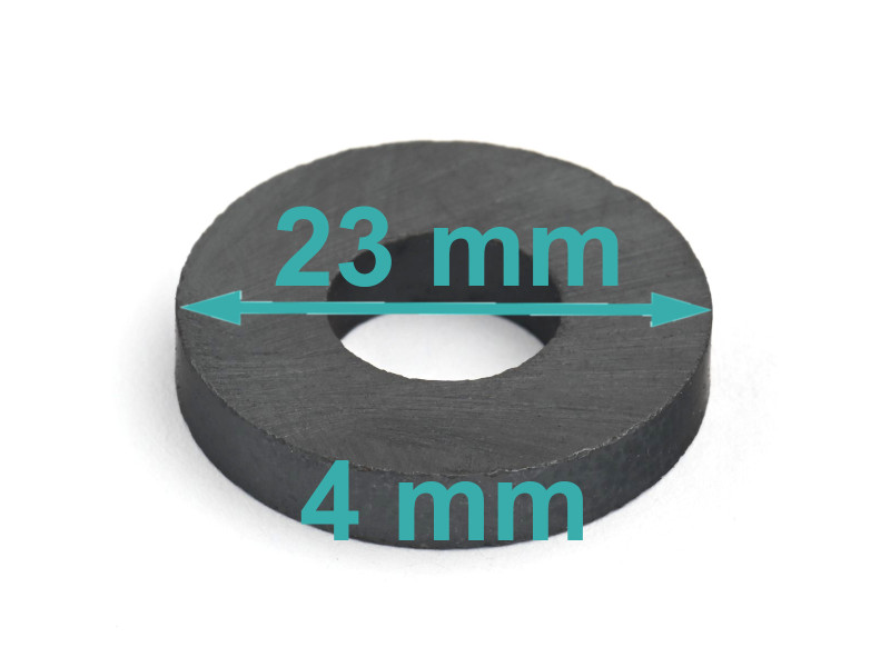 D23 x d10 x 4 / F30 - ferrittmagnet