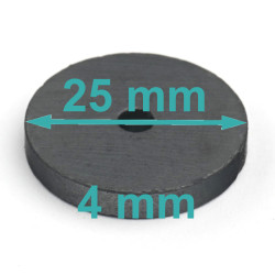 D25 x d4,1 x 4 / F30 - feritni magnet