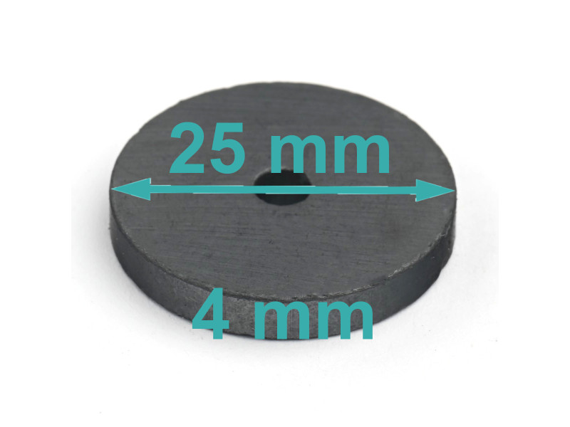 D25 x d4,1 x 4 / F30 - ferrittmagnet