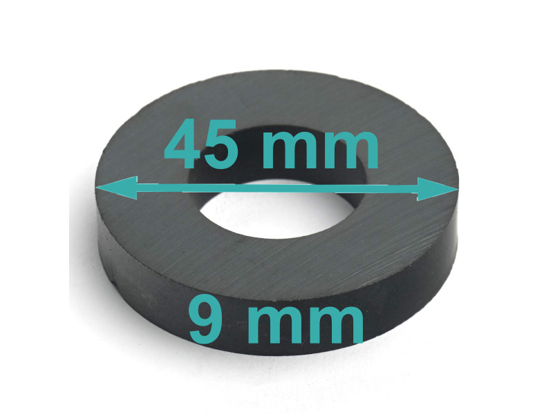 D45 x d22 x 9 / F30 - ferrittmagnet
