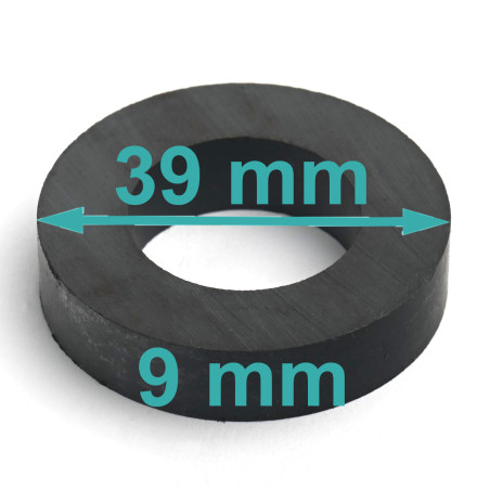 D39 x d22,5 x 9 / F30 - ferritmagnet