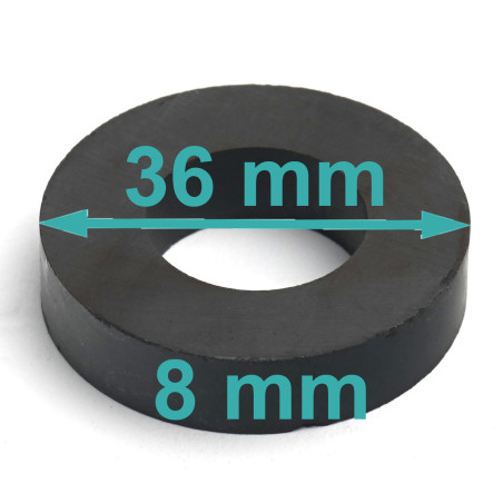 D36 x d18 x 8 / F30 - íman de ferrite