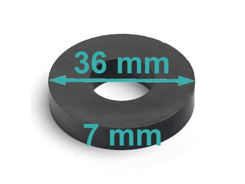 D36 x d16 x 7 / F30 - ferrit mágnes