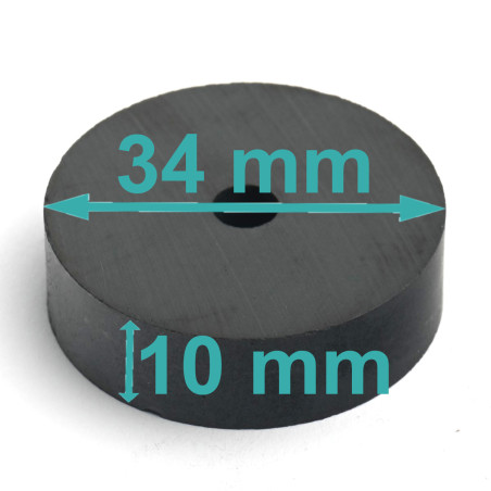D34 x d5,5 x 10 / F30 - ferrietmagneet