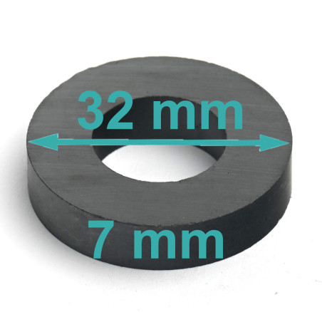 D32 x d16 x 7 / F30 - ferritmagnet