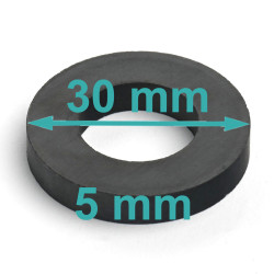 D30 x d16 x 5 / F30 - ferrittmagnet