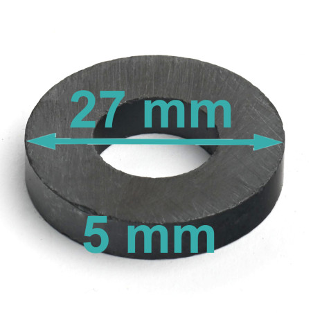 D27 x d12,6 x 5 / F30 - ferriittimagneetti