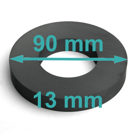 D90 x d45 x 13 / F30 - feritový magnet