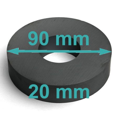 D90 X d36 X 20 / F30 - feritový magnet