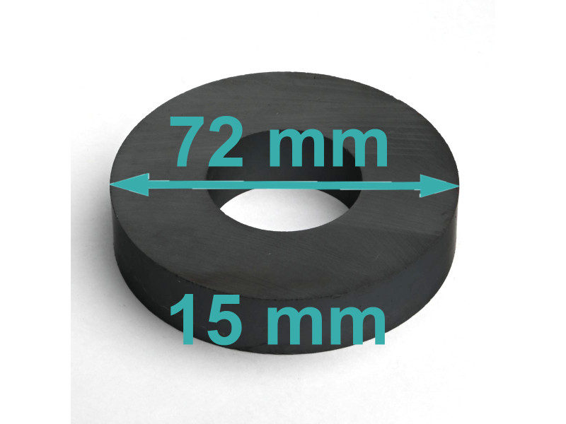 D72 x d32 x 15 / F30 - ferrit mágnes