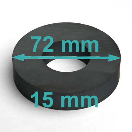 D72 x d32 x 15 / F30 - feritový magnet