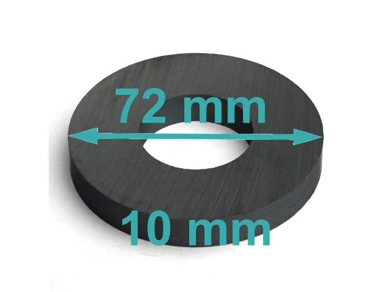 D72 x d32 x 10 / F30 - ferrittmagnet