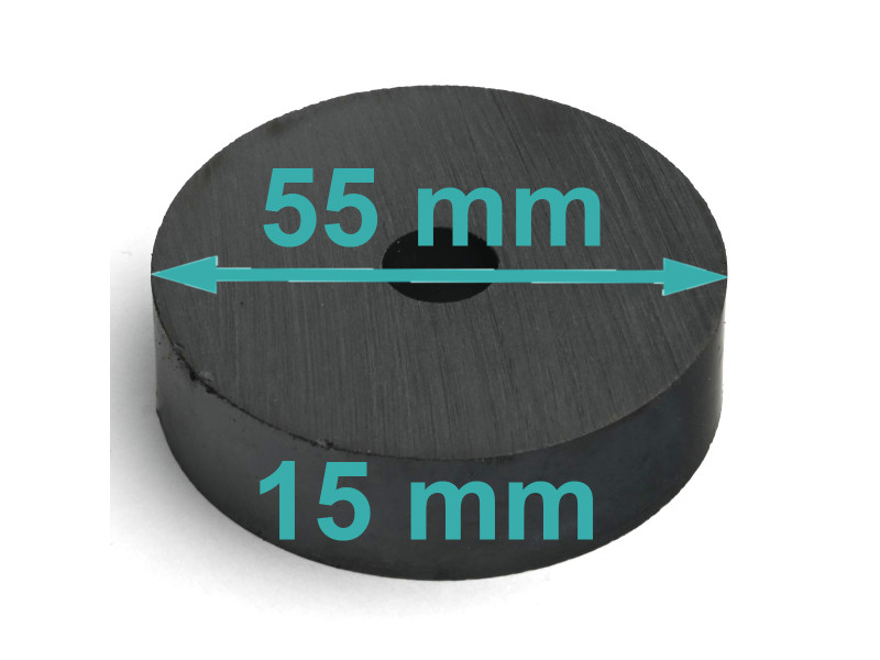 D55 x d11 x 15 / F30 - feritni magnet