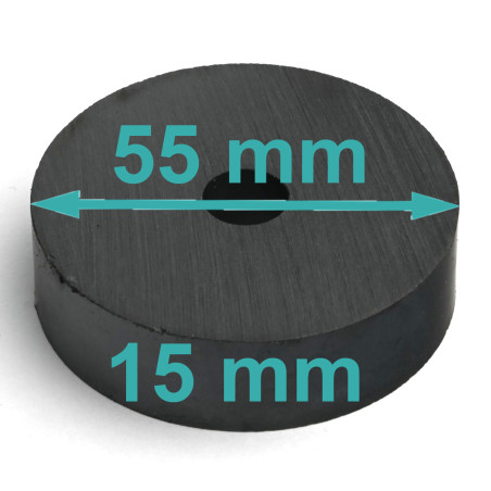 D55 x d11 x 15 / F30 - feritinis magnetas