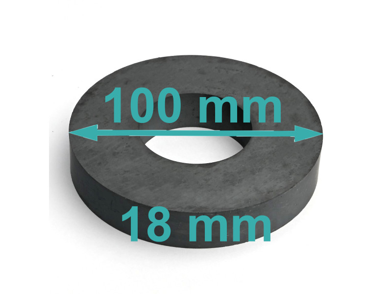 D100 x d45 x 18 / F30 - feritni magnet