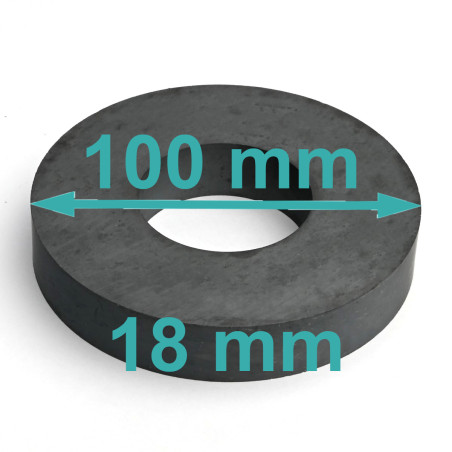 D100 x d45 x 18 / F30 - feritni magnet