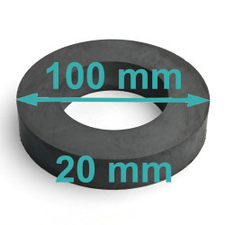 D100 x d57 x 20/ F30 - ferrittmagnet