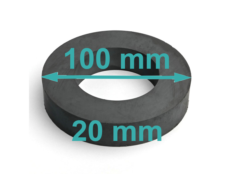 D100 x d57 x 20/ F30 - ferrittmagnet