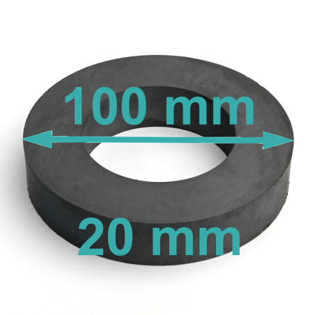 D100 x d57 x 20/ F30 - aimant en ferrite